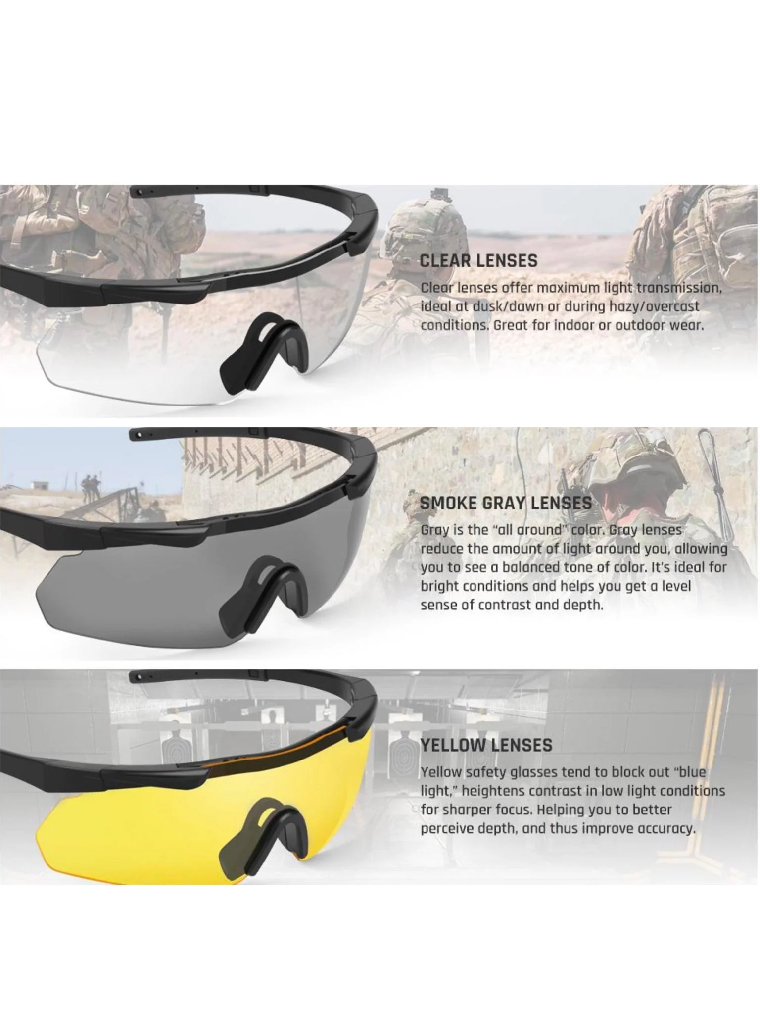 4 Elements Shooting Glasses / Eye protection Clay Pigeon / eyewear skeet glasses - Image 7