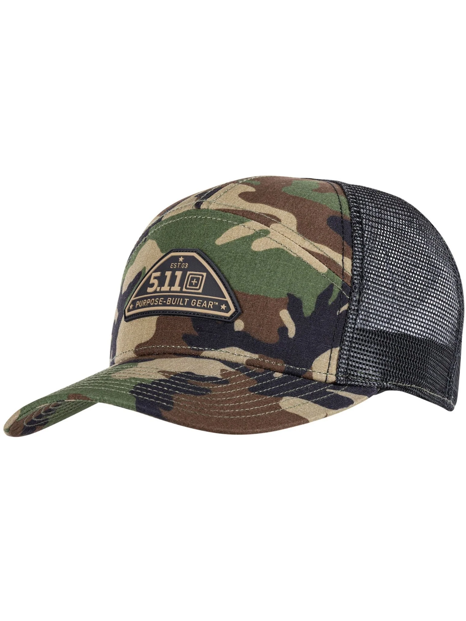5.11 Tactical Tactical PBG WOODLAND 7 PANEL cap / hat - Polyester / Cotton - Style 89535