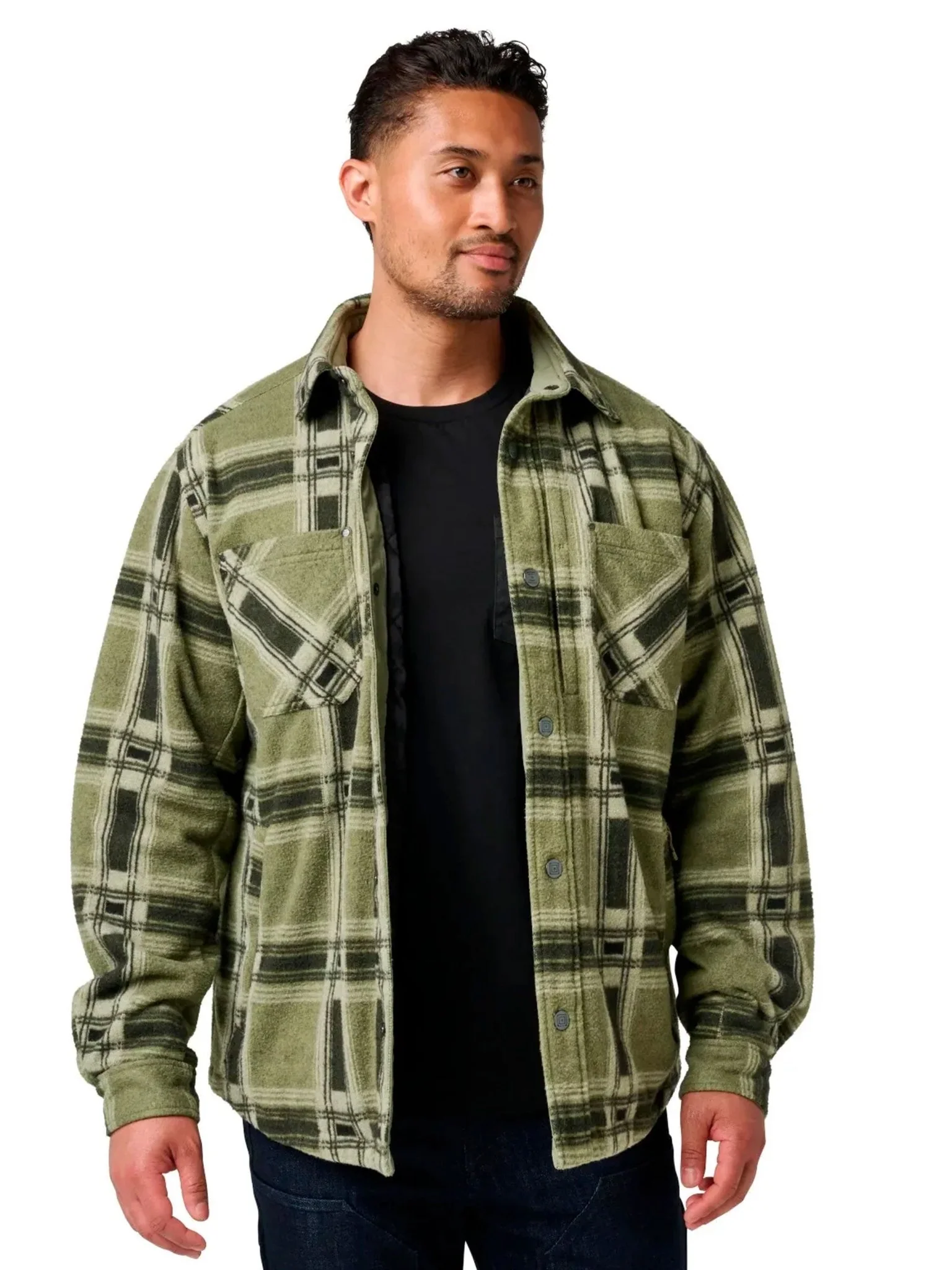 5.11 Tactical Frontier Shirt / Jacket (Shacket) Long Sleeve mens Shirt - Quilted brushed. - Image 2