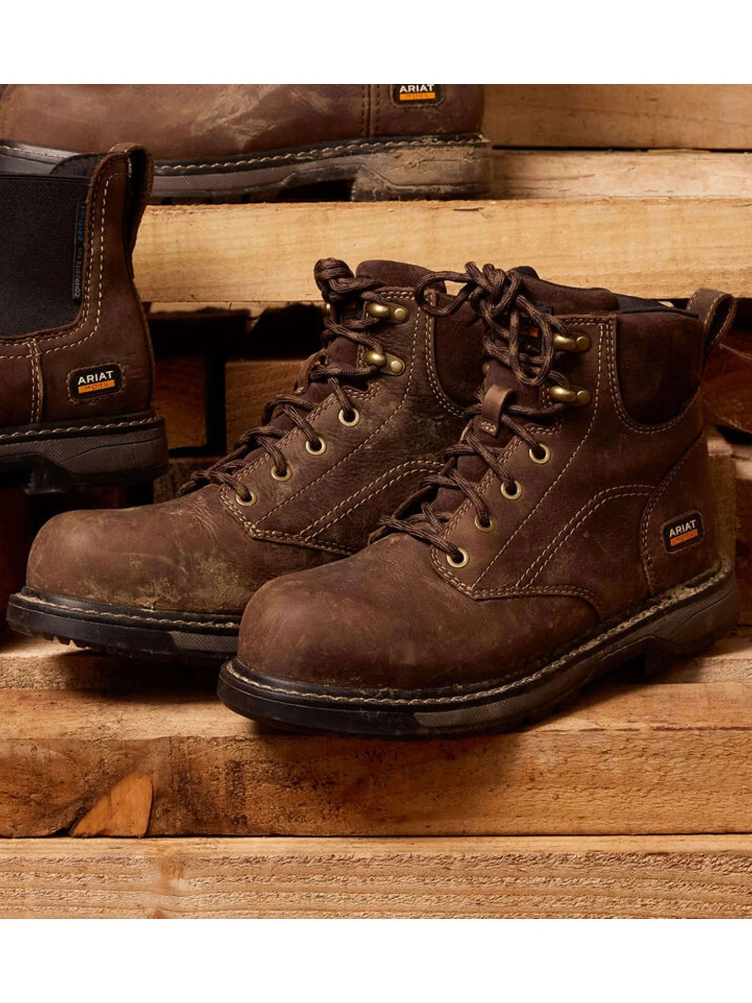 Ariat Groundbreaker Waterproof Work Safety Boot 6" Lace Steel Toe - Image 6