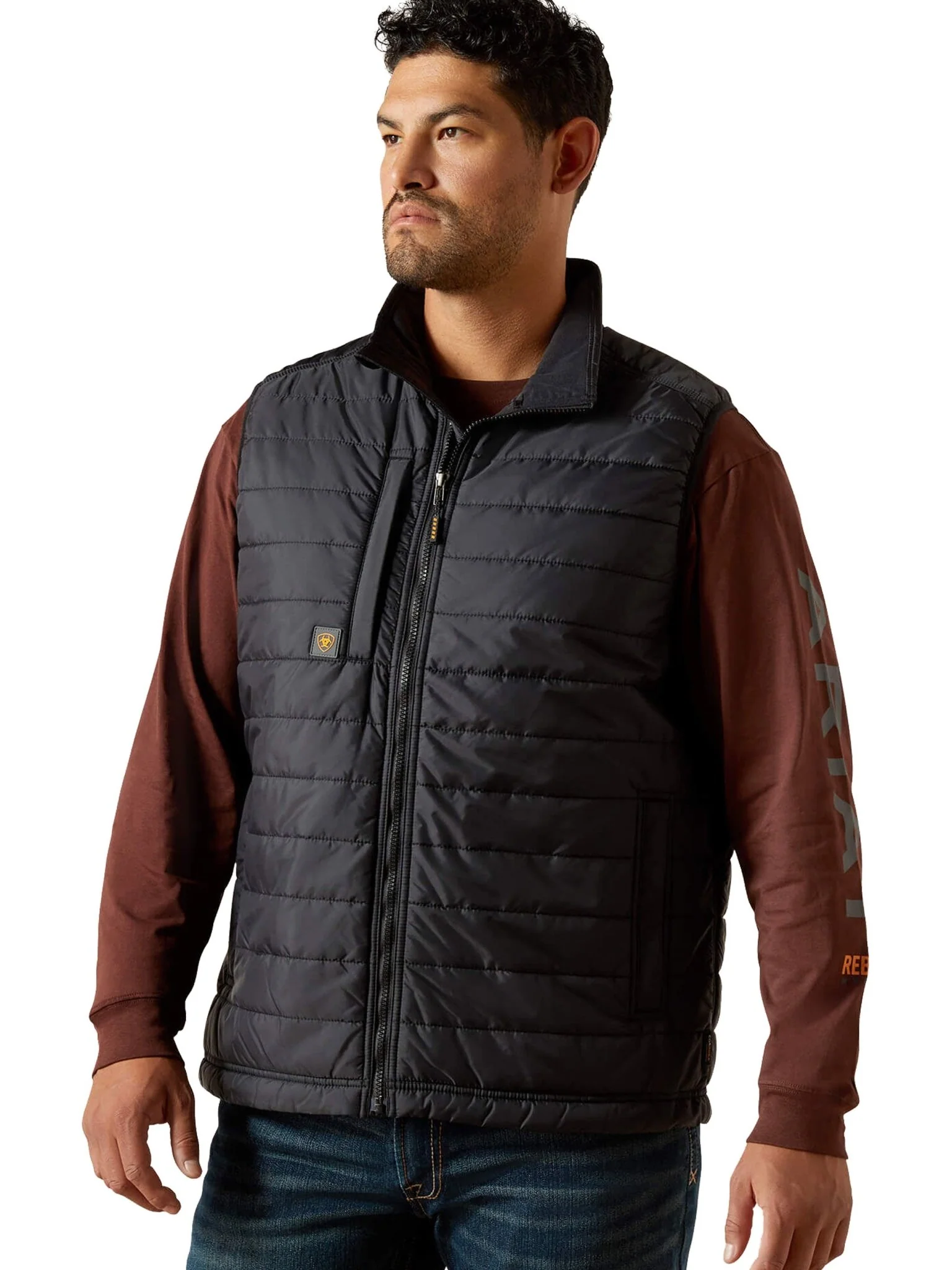 Ariat Mens Rebar Cordura Ripstop Lightweight Insulated Gilet / Vest / mens waistcoat