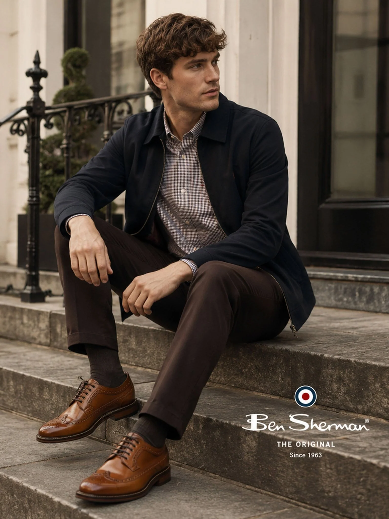 Ben Sherman Archie Mens Lace Up Brogue Shoes - Crafted Burnished Leather - Image 10