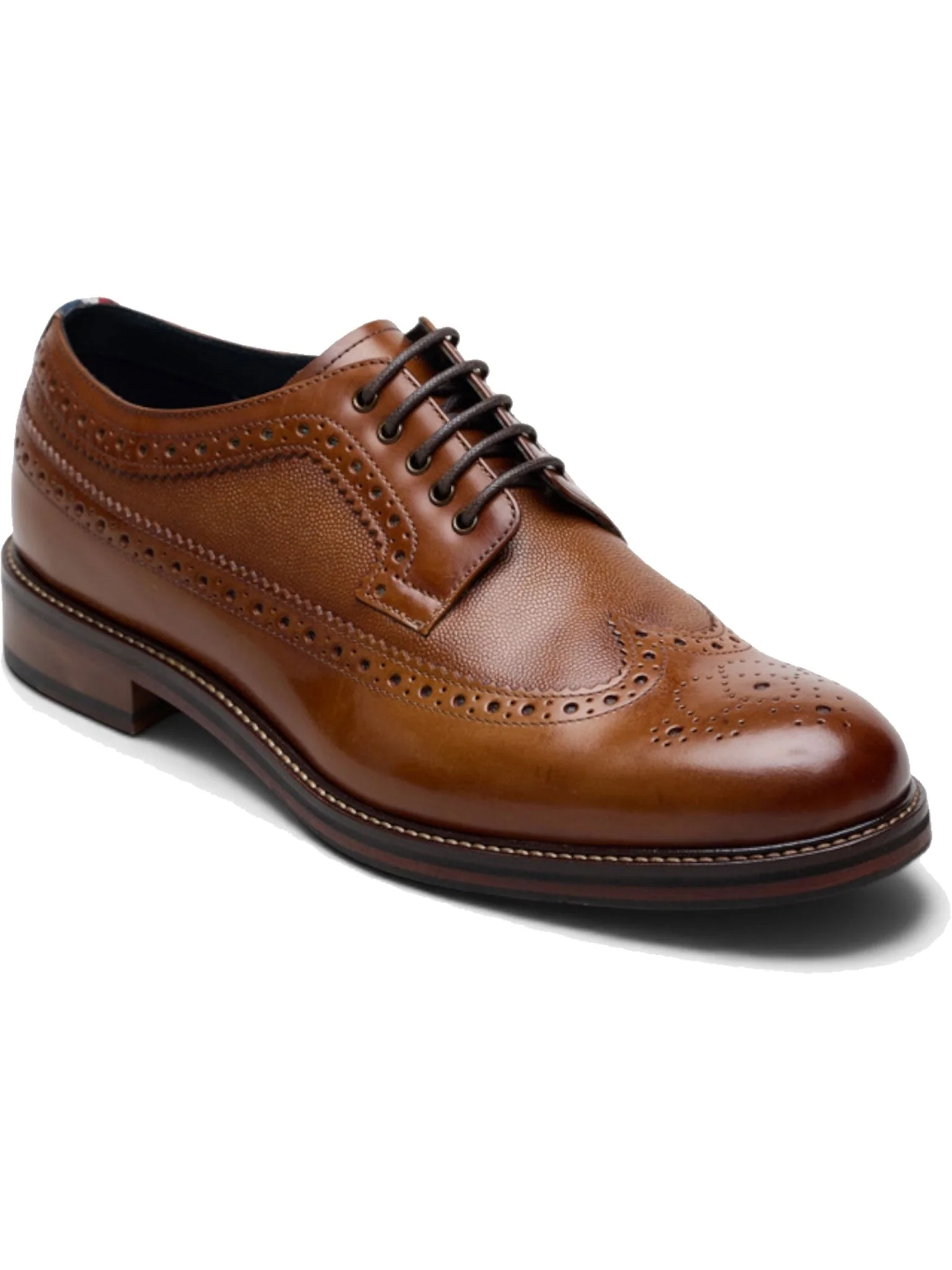 Ben Sherman Archie Mens Lace Up Brogue Shoes - Crafted Burnished Leather - Image 3