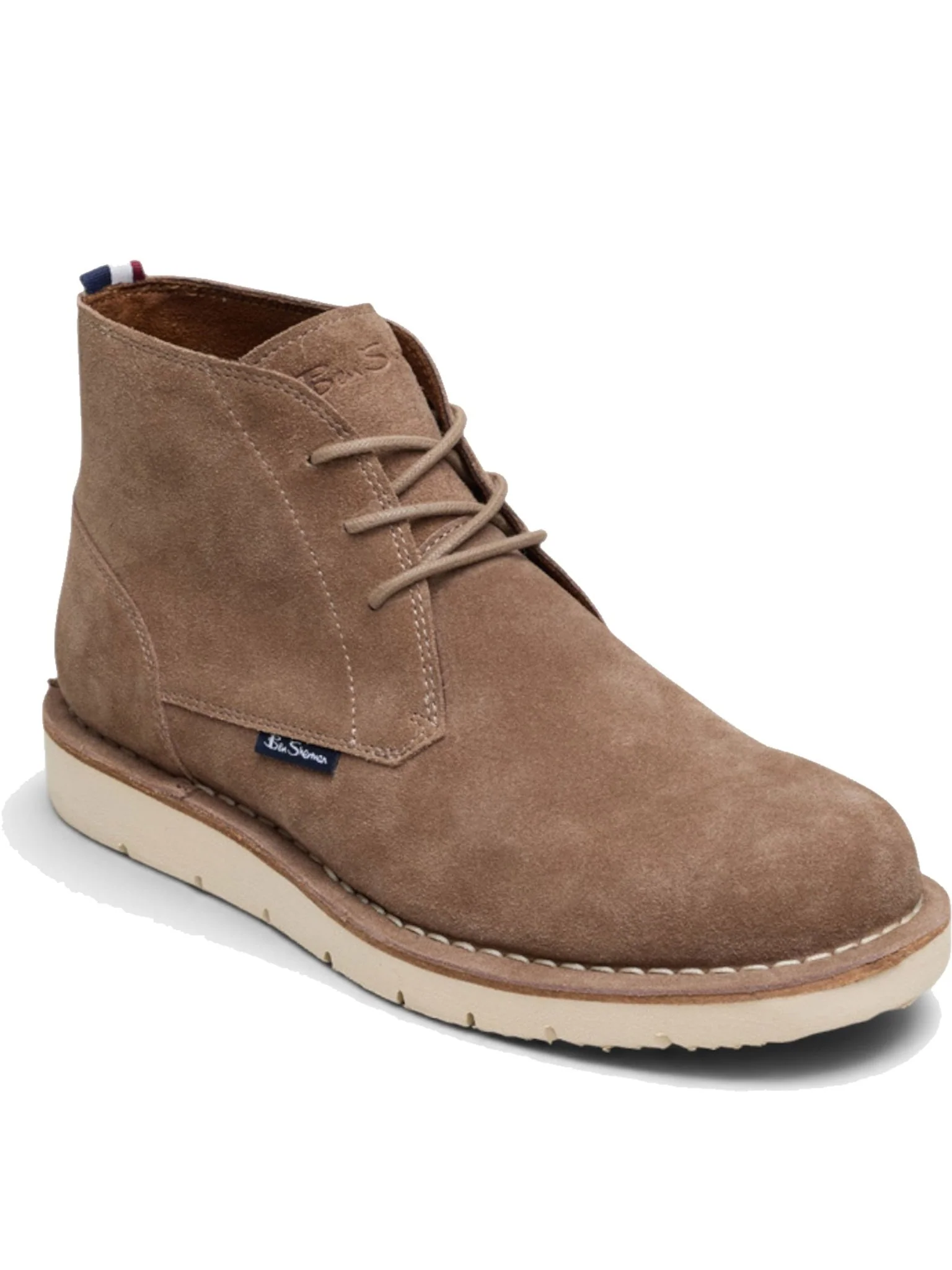 Ben Sherman Beak Men’s Suede Casual Chukka Boots – Stone Lace-Up, EVA Sole