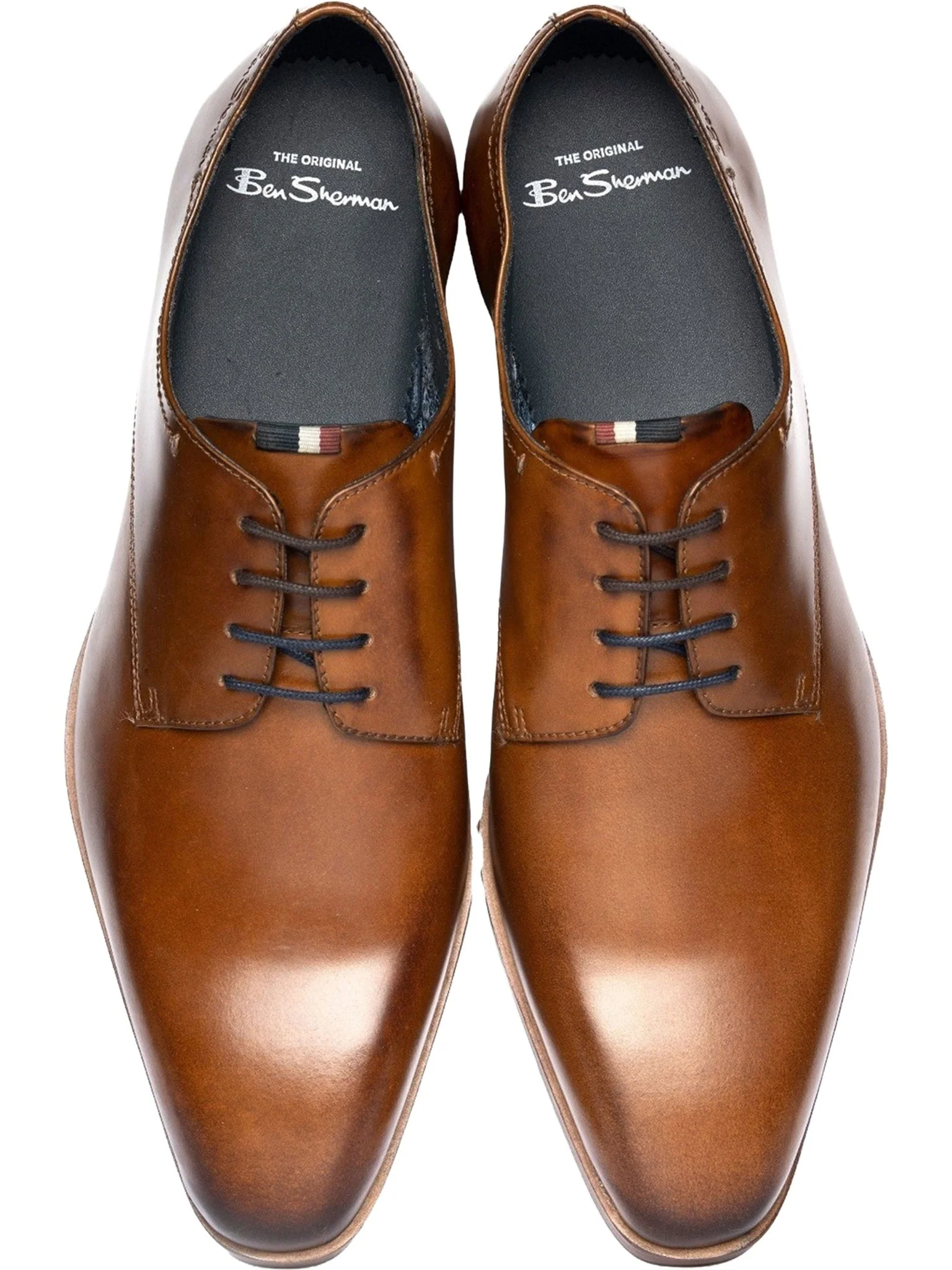 Ben Sherman Kenton Mens Lace Up Derby Shoes - Crafted 100% Leather Upper - Image 6