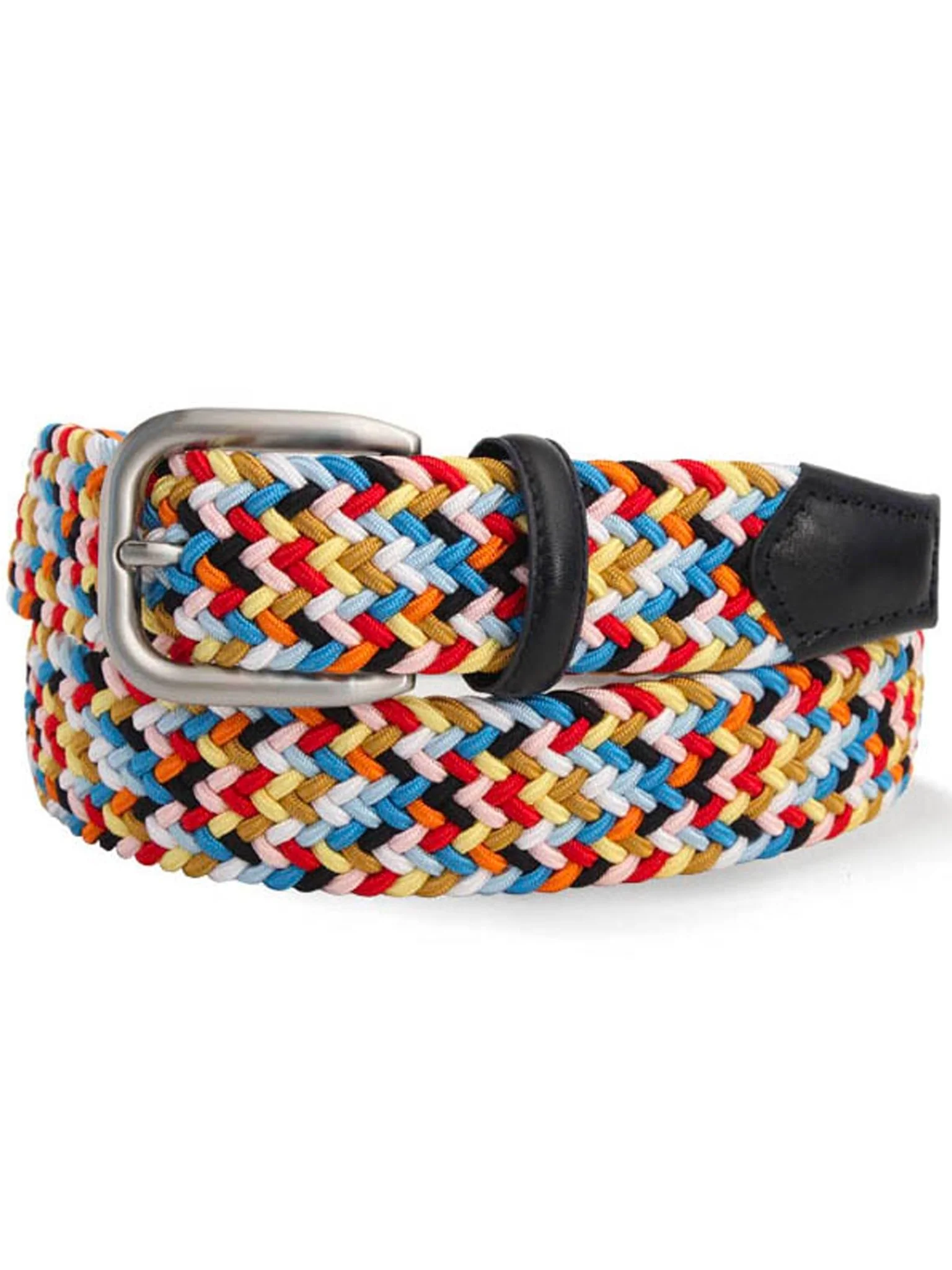 Robert Charles Belts 1005 Cotton Blend Leather Mens belt Multi - 35mm width - Made in Italy