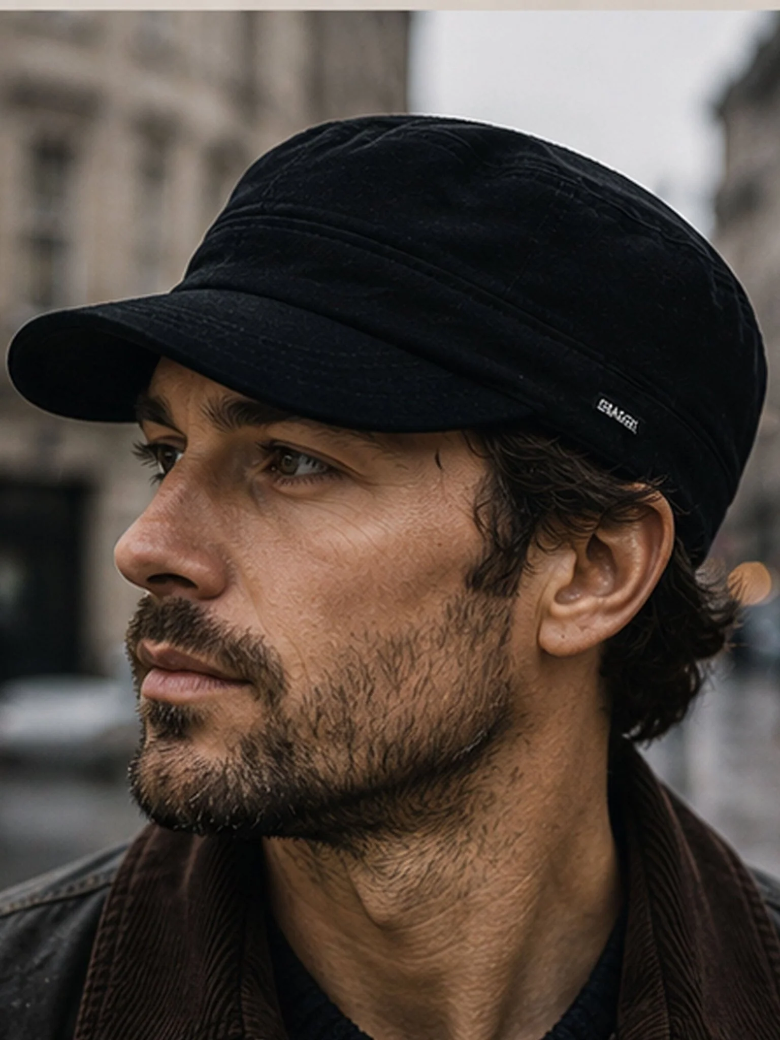 Craggi Black Velvet Newsboy Cap for Men – Mans Baker Boy Hat - Image 2