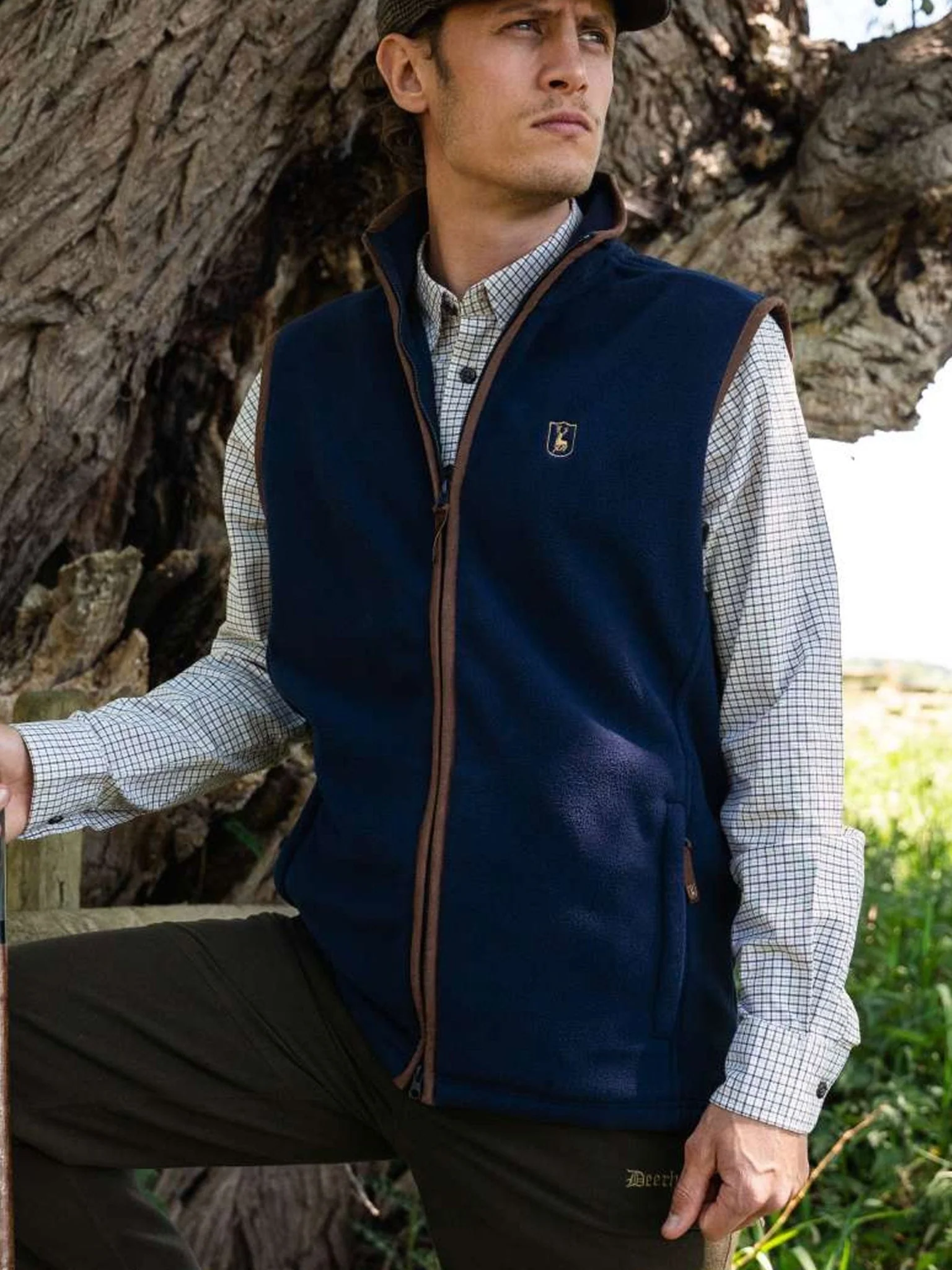 Deerhunter - Cumbria Fleece Mens Gilet - mans bodywarmer / Waistcoat with pockets - Image 3
