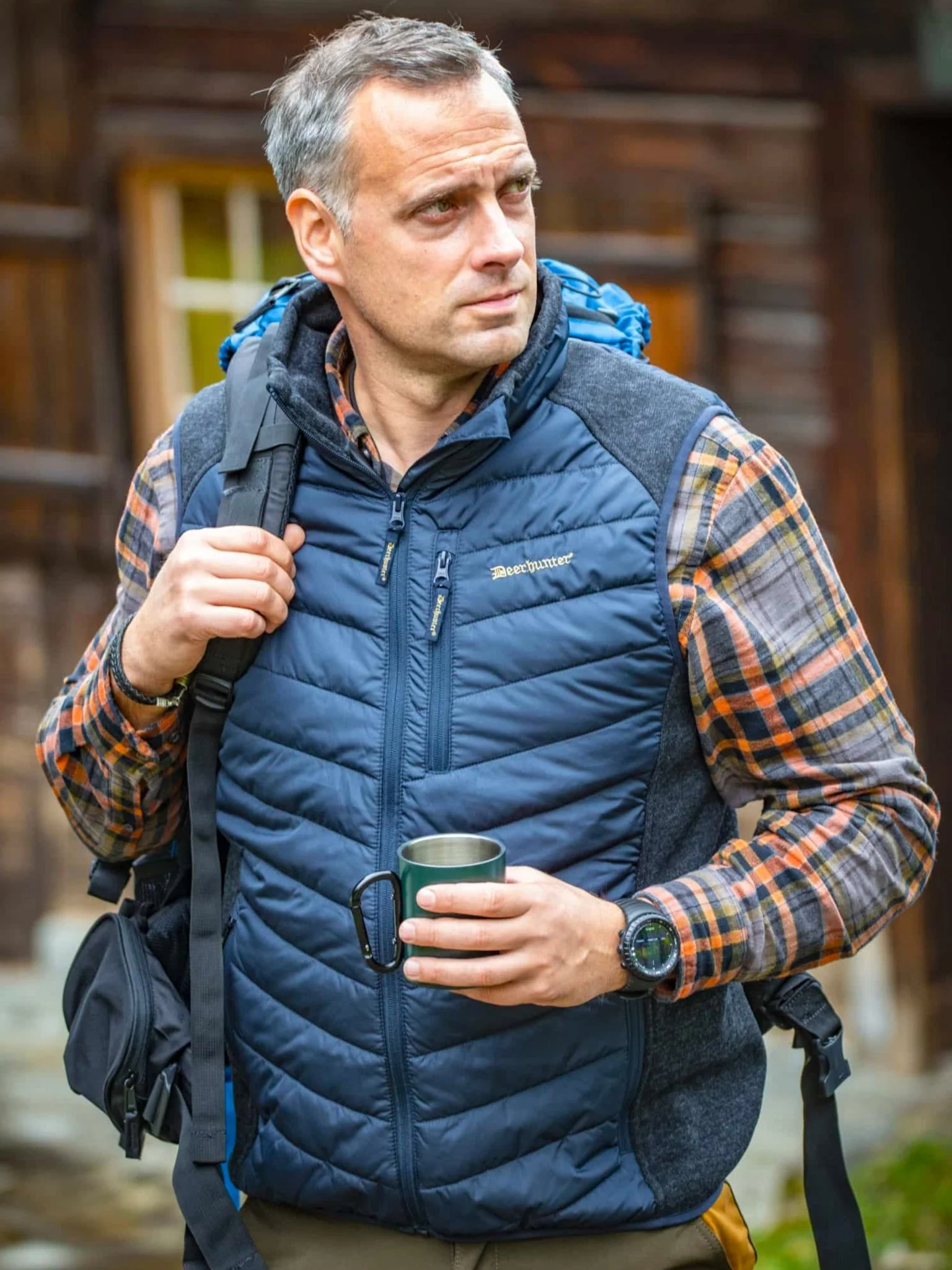 Deerhunter - Moor Padded Mens Gilet/ Bodywarmer / Mens Waistcoat with knit - Image 7
