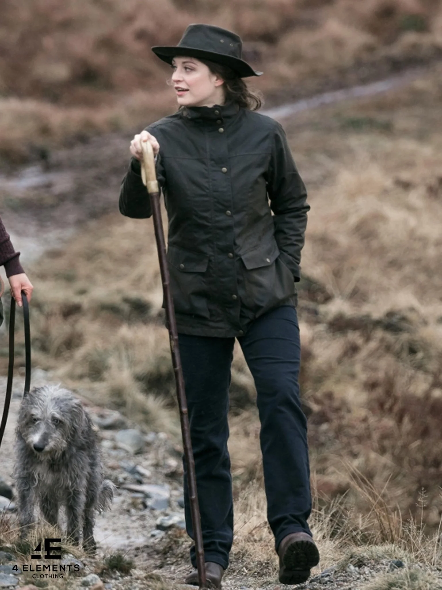 Hoggs of Fife Ladies Waterproof Wax Jacket / Caledonia Ladies Waxed Coat - Image 5