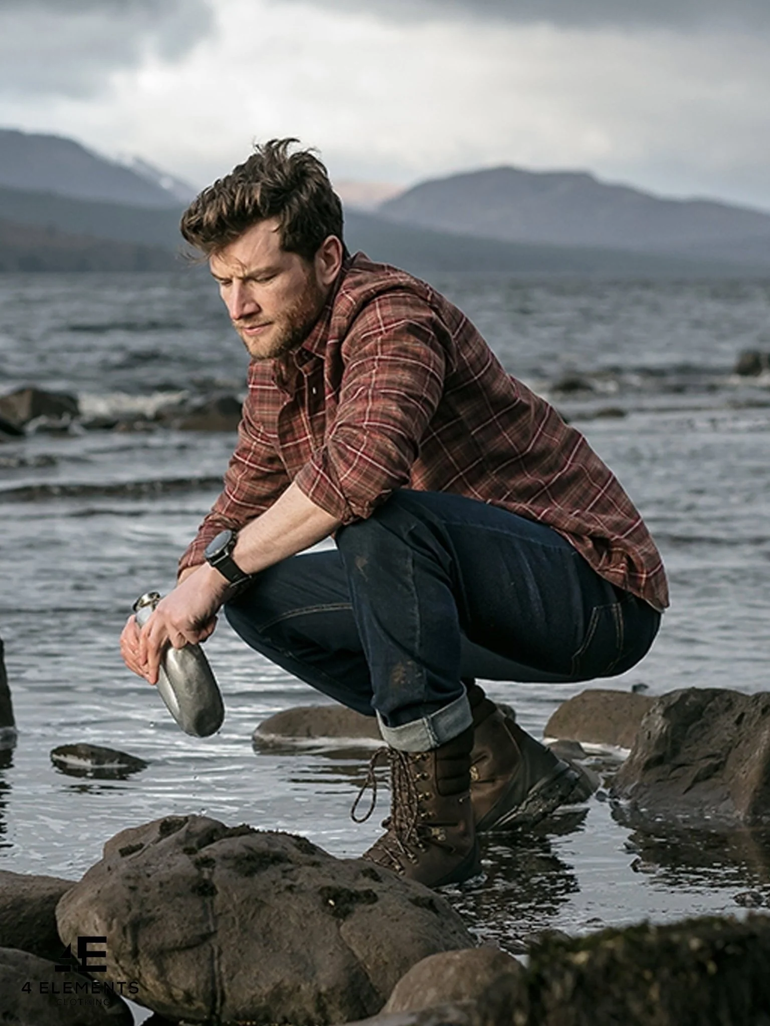 Hoggs of Fife Mens Long Sleeve check shirt / Country sport Check Luxury Shirt - Image 5