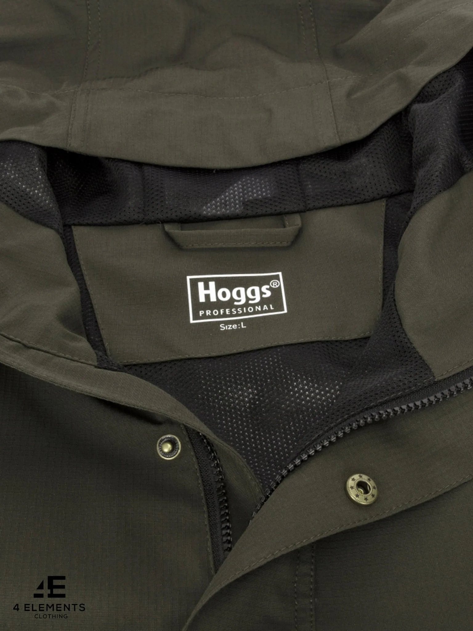 Hoggs of Fife Waterproof Smock Ripstop Mens Jacket & Coat. Green King II 100% - Image 3