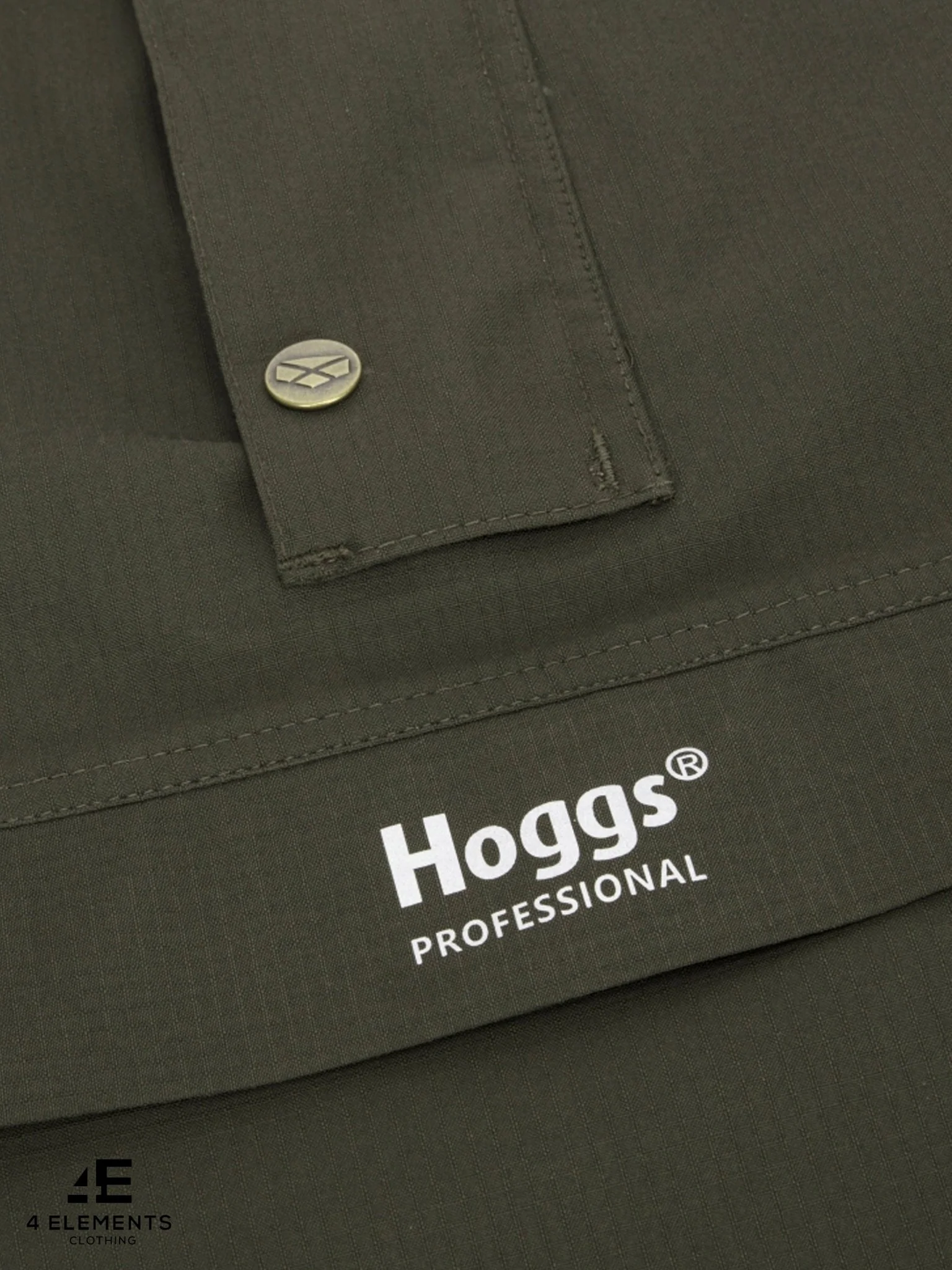 Hoggs of Fife Waterproof Smock Ripstop Mens Jacket & Coat. Green King II 100% - Image 4