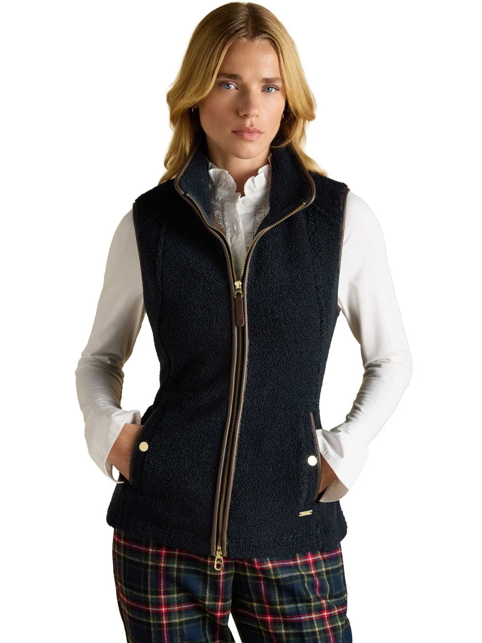 Joules Borg Heritage Fleece Womens Gilet - Ladies waistcoat / bodywarmer - Image 3