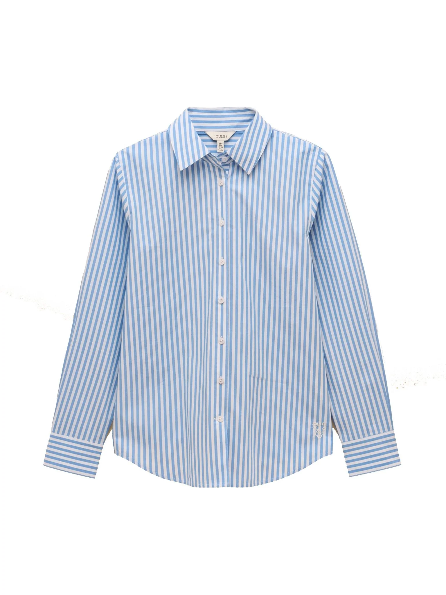 Joules Classic Poplin Shirt for ladies – Womens Long Sleeve Cotton Button-Up blouse - Image 2