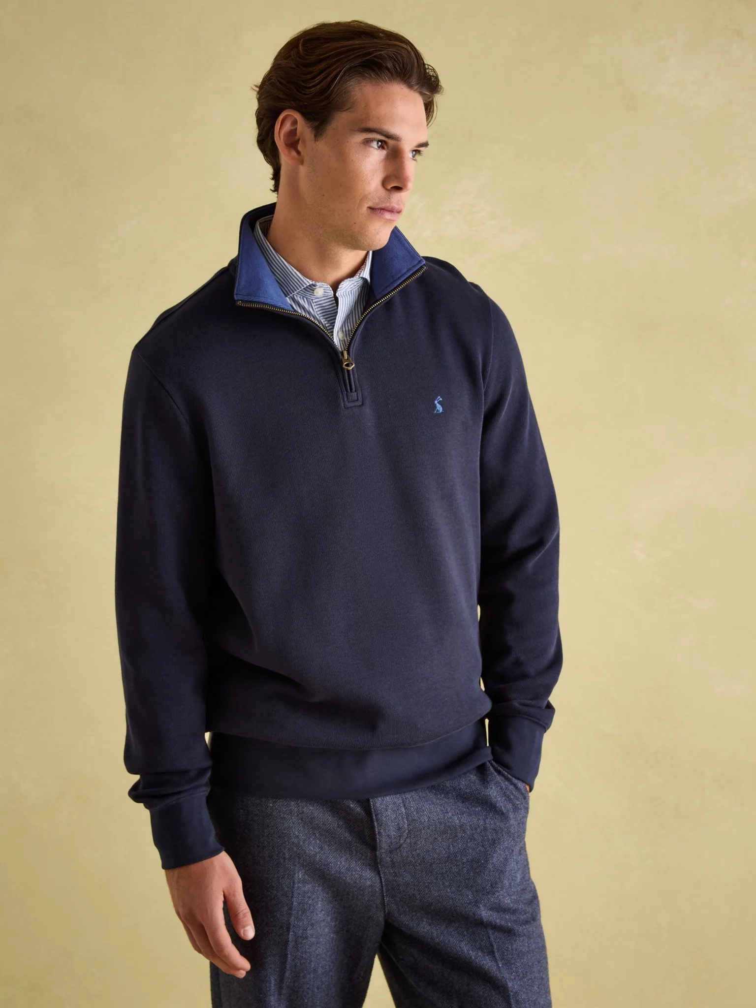 Joules Alistair 1/4 Zip Mens Sweatshirt- 1/4 Zip / Pullover - 100% Cotton - Image 5