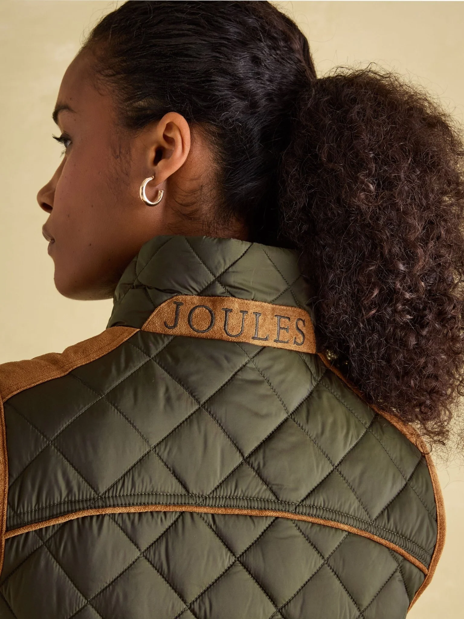 Joules - Joules Braemar Luxe Showerproof Quilted Ladies Gilet, womens waistcoat / Bodywarmer - Image 8