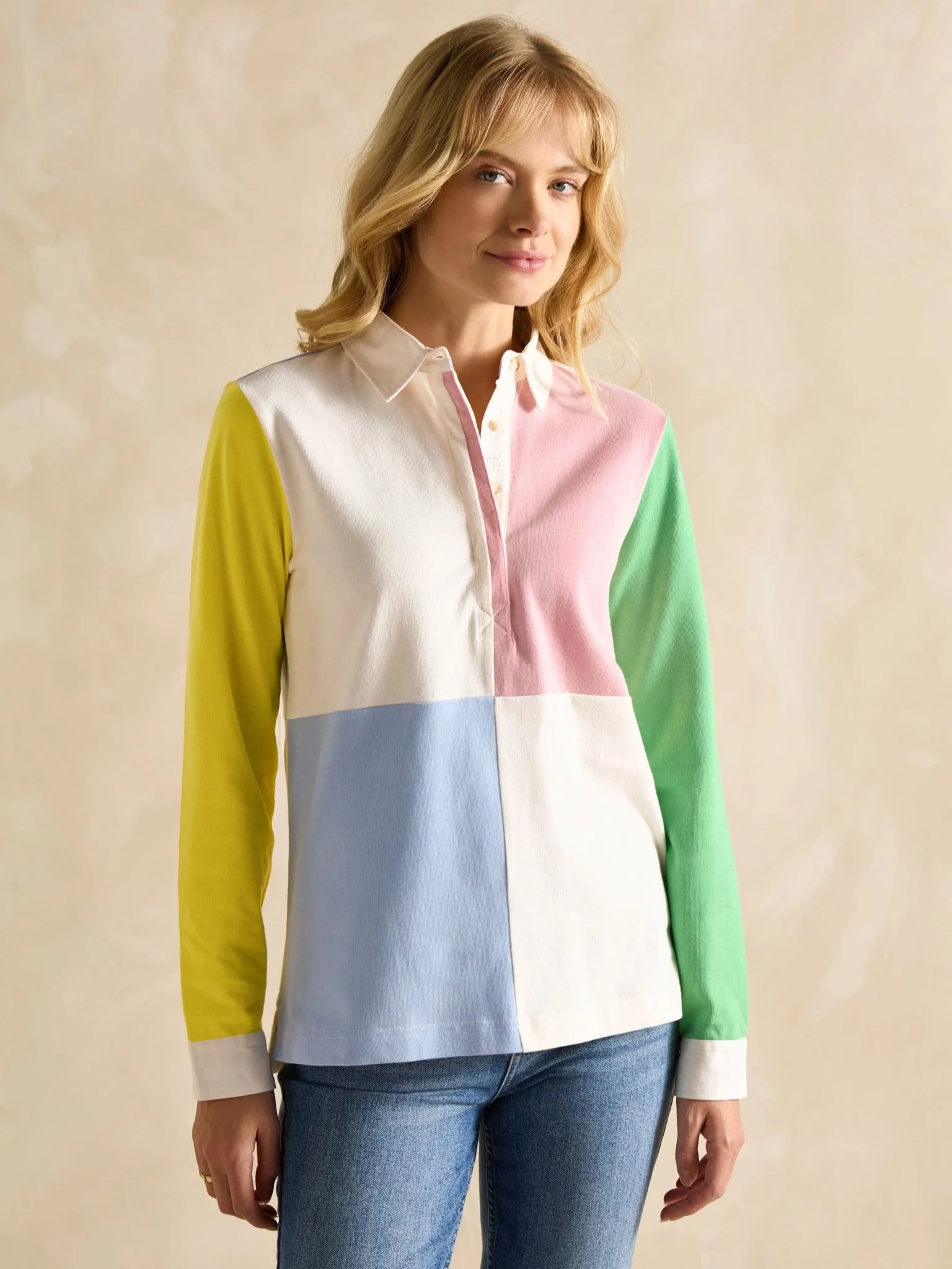 Joules - Joules Falmouth Multi Hotch Potch Collared Rugby Shirt / Ladies shirt - Image 3