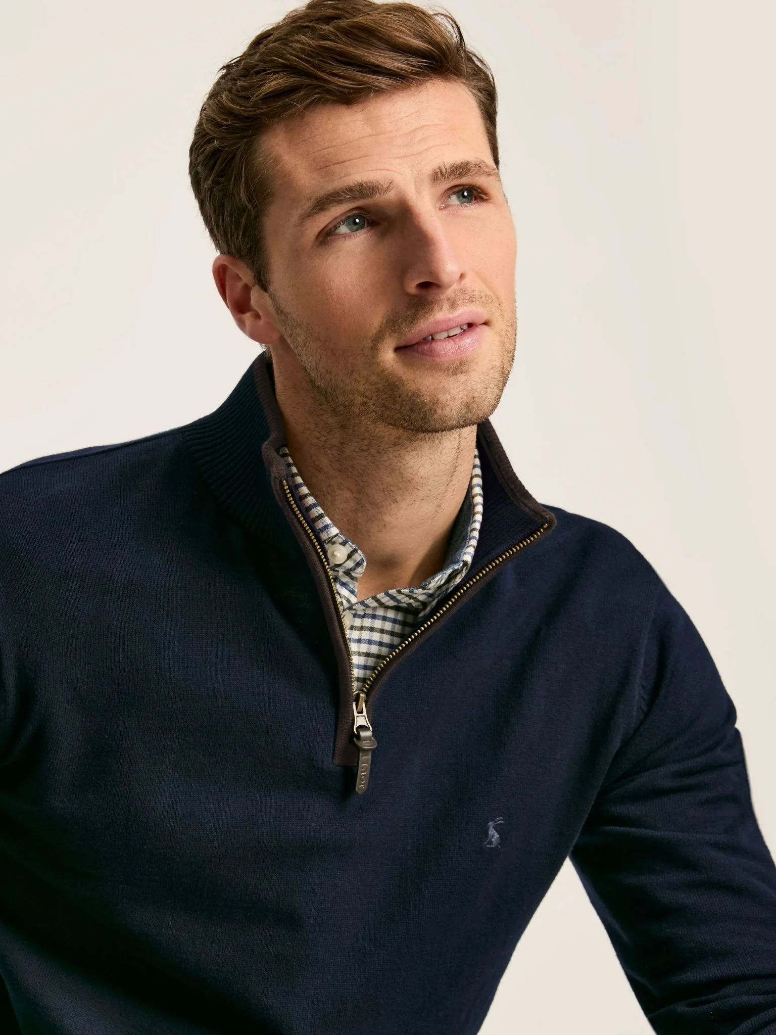 Joules Hillside Mens Jumper - 1/4 Zip / Pullover /Sweater - 100% Cotton - Image 17
