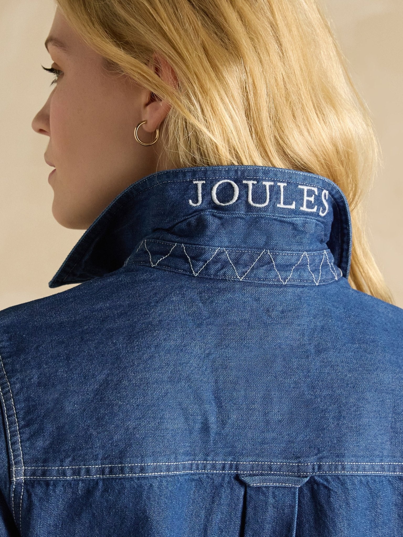 Joules - Joules Ladies Brinley Denim Deck Shirt womens relaxed fit shirt - Image 4