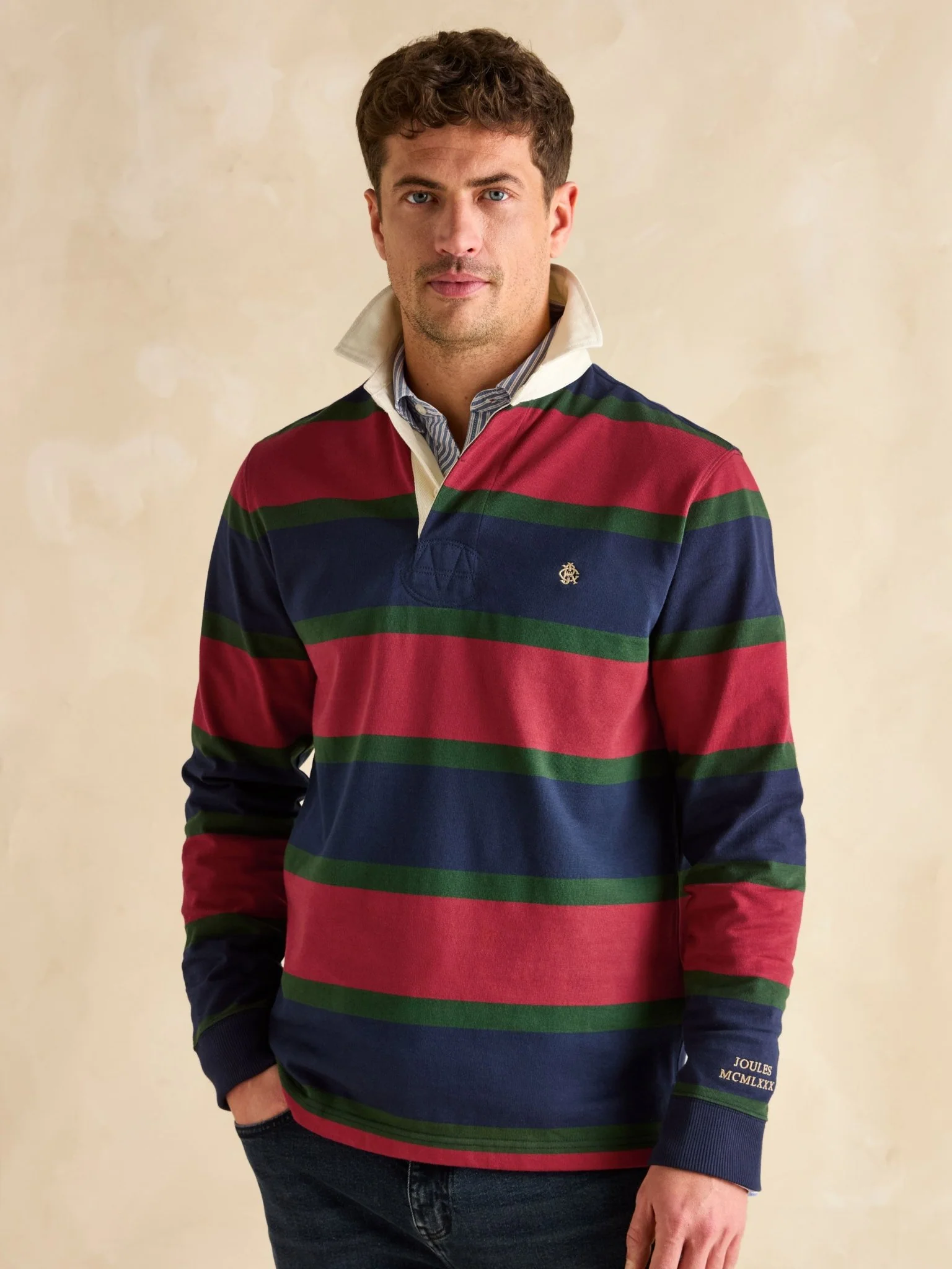 Joules - Joules Mens Onside Rugby shirt / long sleeve Rugby shirt - Mens Shirt - Image 4