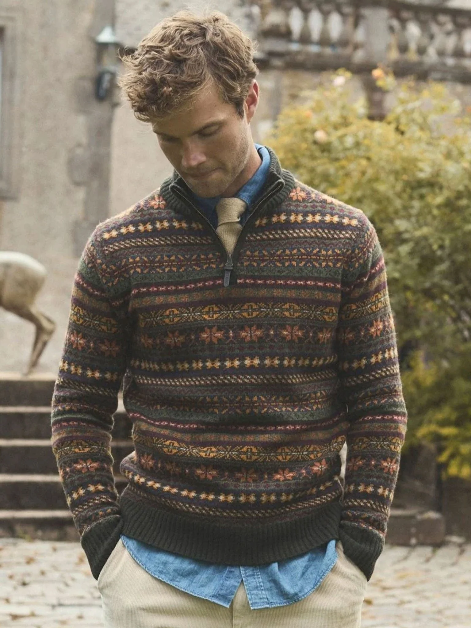 Joules - Milligan Mens Jumper - 1/4 Zip / Pullover / Sweater - 80% Wool - Image 2