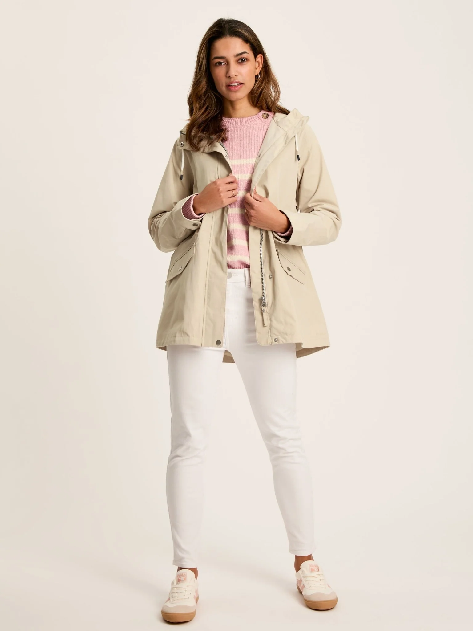 Joules - Joules Womens Portwell Waterproof Raincoat With Hood - Ladies - Image 4