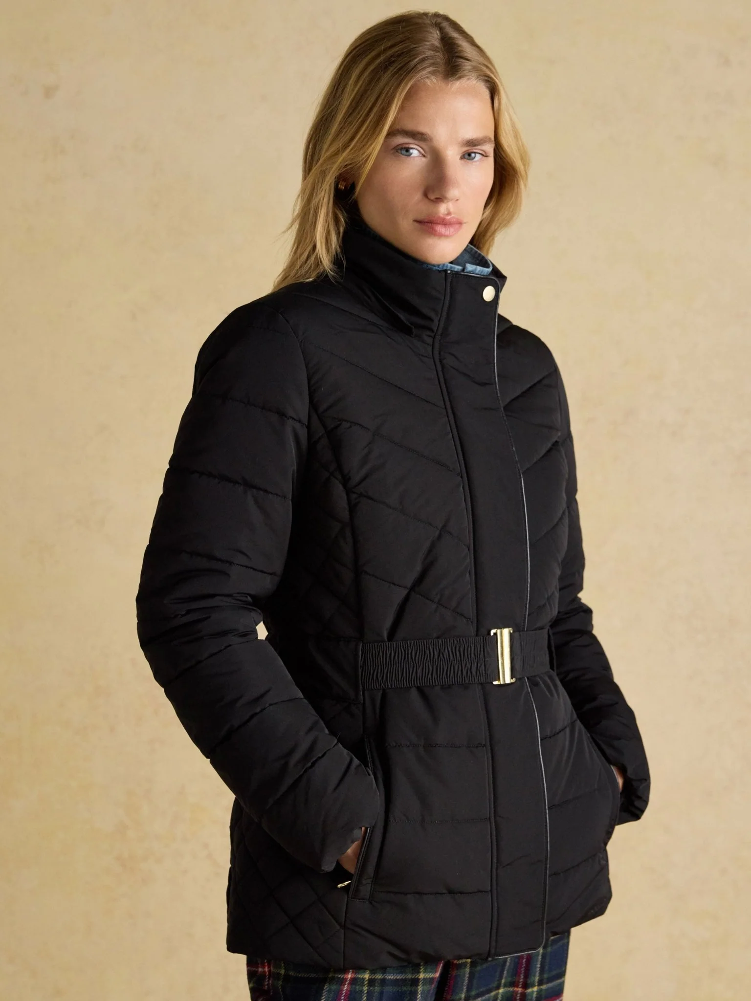 Joules - Ladies Aspen Showerproof Padded womens Coat with Faux Fur removable Hood - Image 6