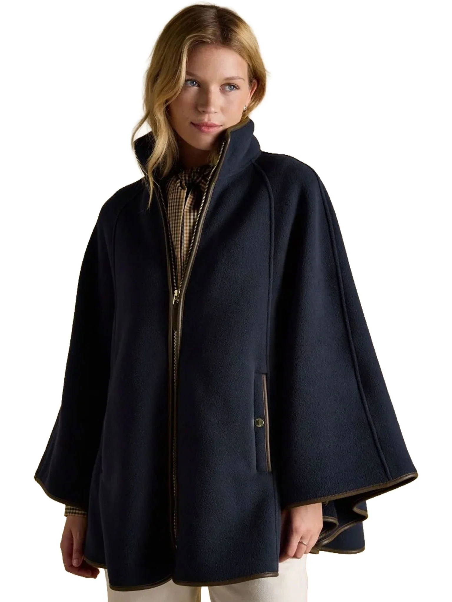 Joules - Ladies Heritage Longline cape / Womens country fleece cape