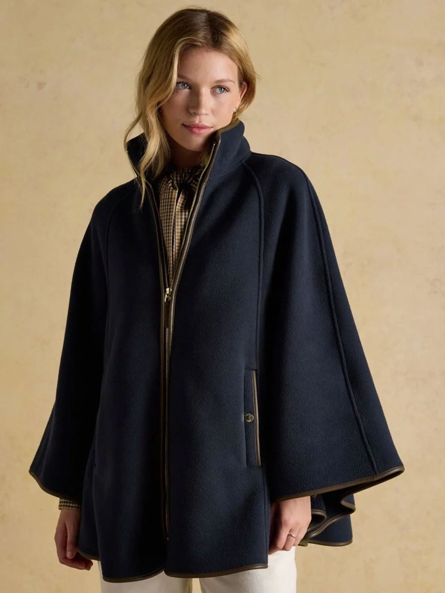 Joules - Ladies Heritage Longline cape / Womens country fleece cape - Image 8