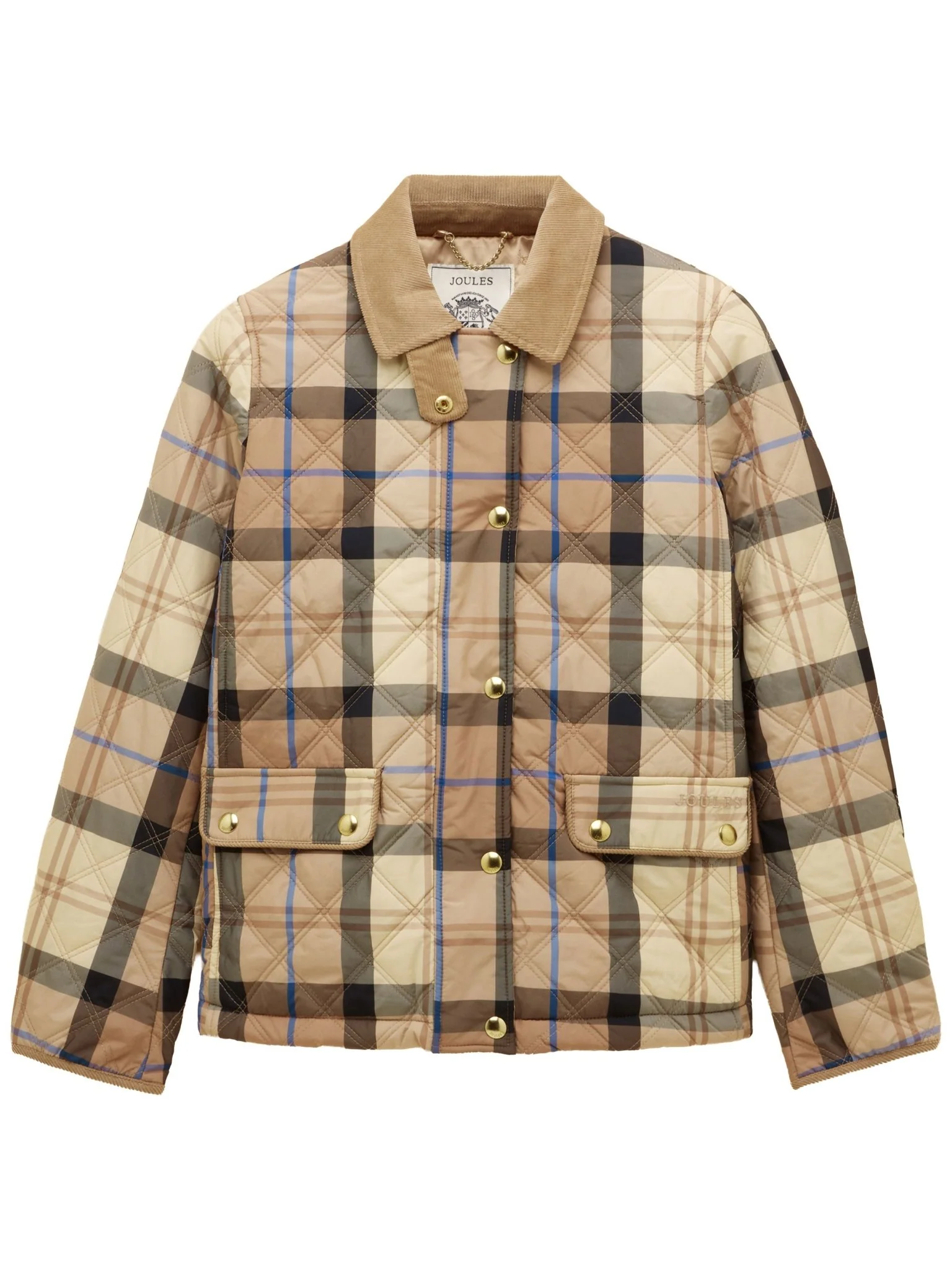 Joules Womens Harrogate Jacket / Ladies showerproof quilted barn jacket