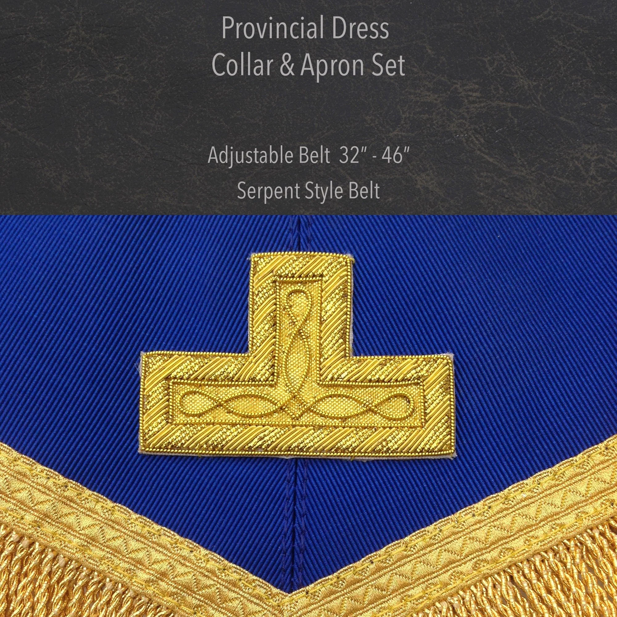 Masonic Regalia UK Freemason Provincial Dress Collar and Apron Set - Masonic Men - Image 4