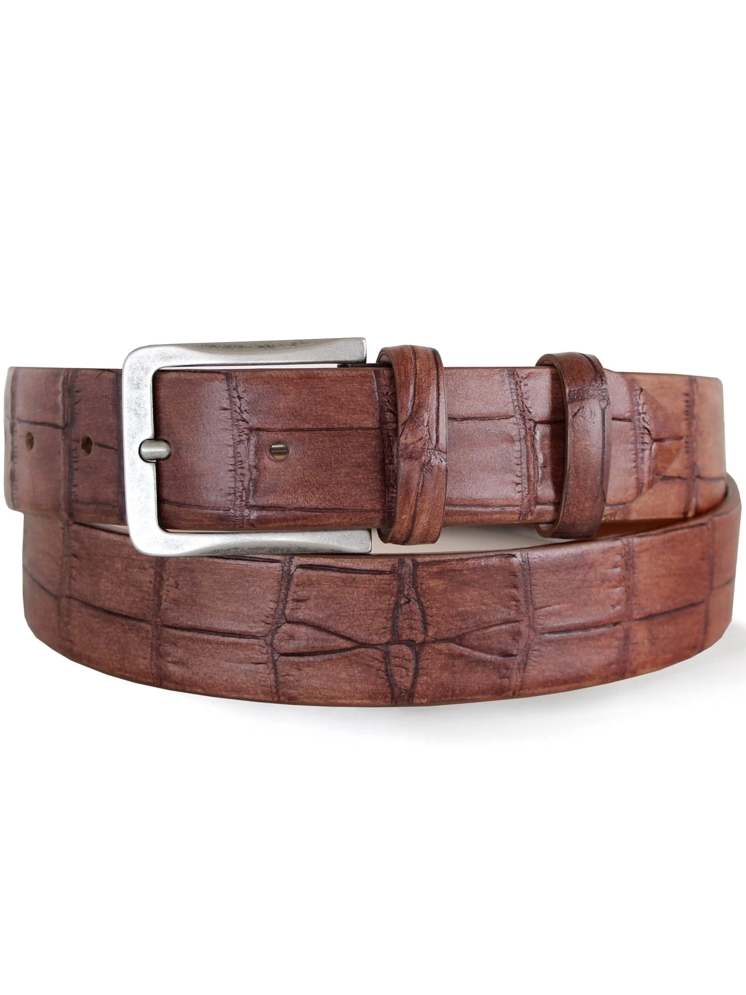 Robert Charles Belts 1713 Croc effect mens belt 35mm - Made in Italy - 100% Leather - Image 2