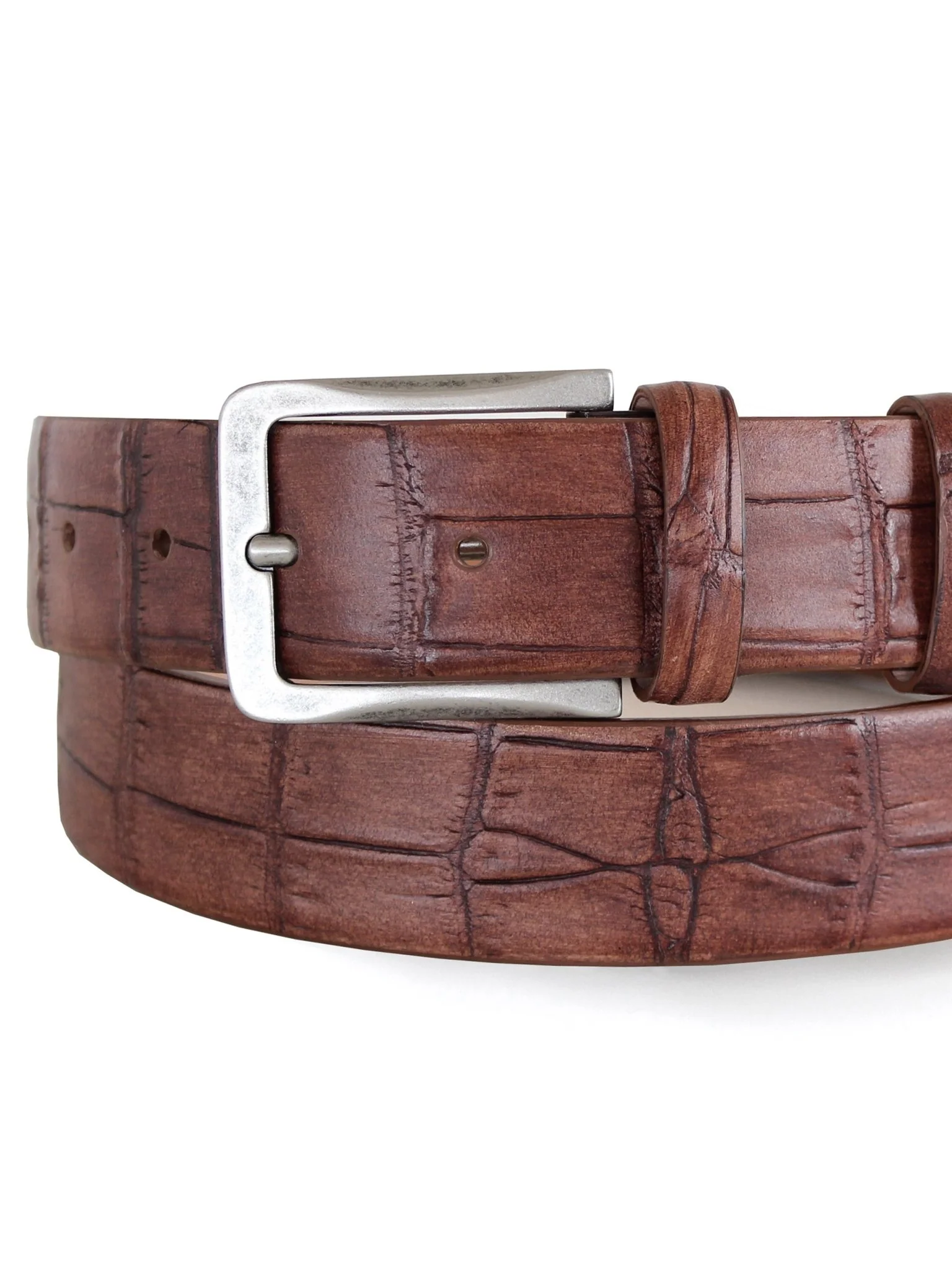 Robert Charles Belts 1713 Croc effect mens belt 35mm - Made in Italy - 100% Leather - Image 4