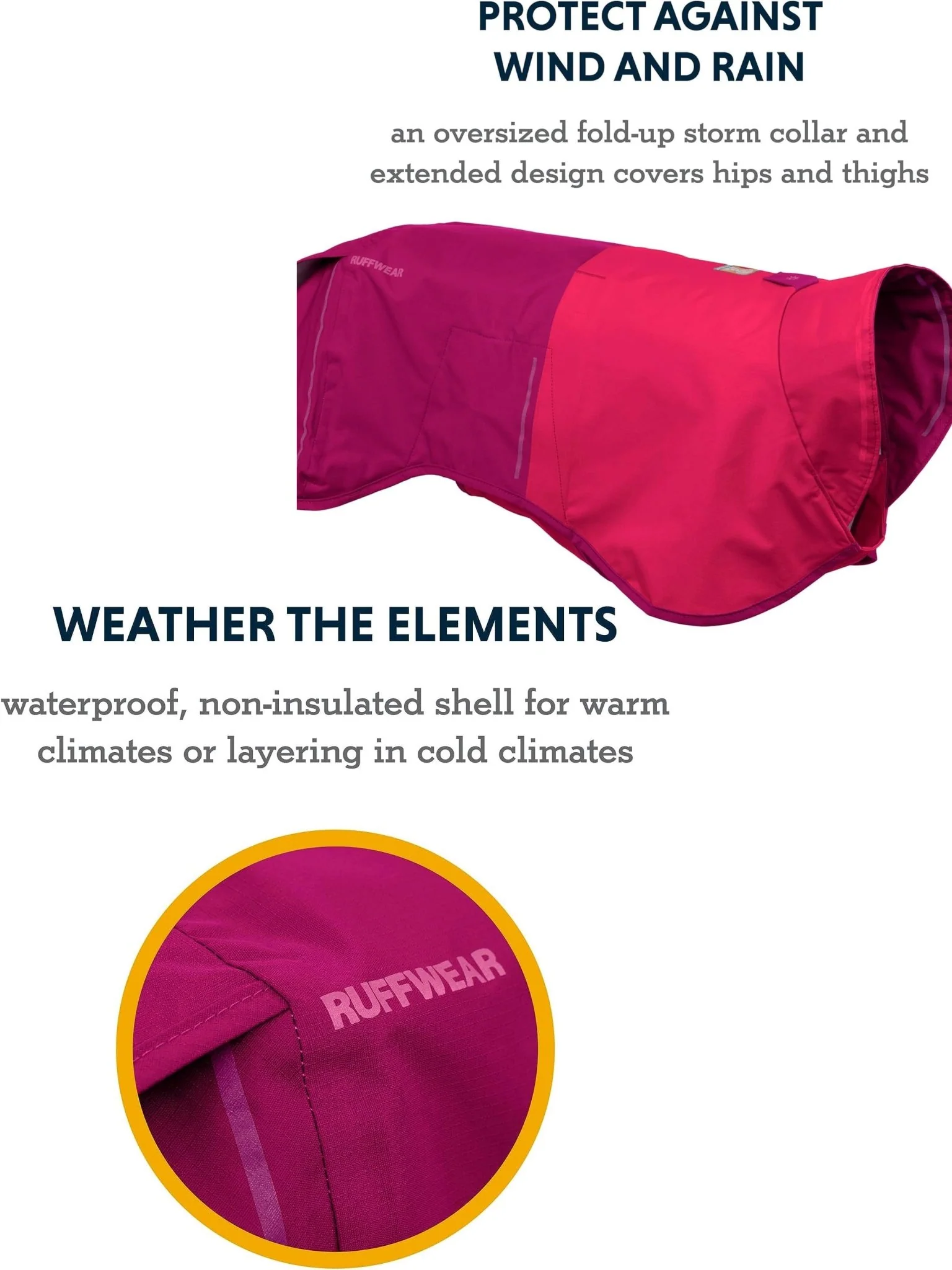 Ruffwear - Sun Shower™ Dog Raincoat - Waterproof Dog Coat, to help keep you dog dry in the wet. - Image 7