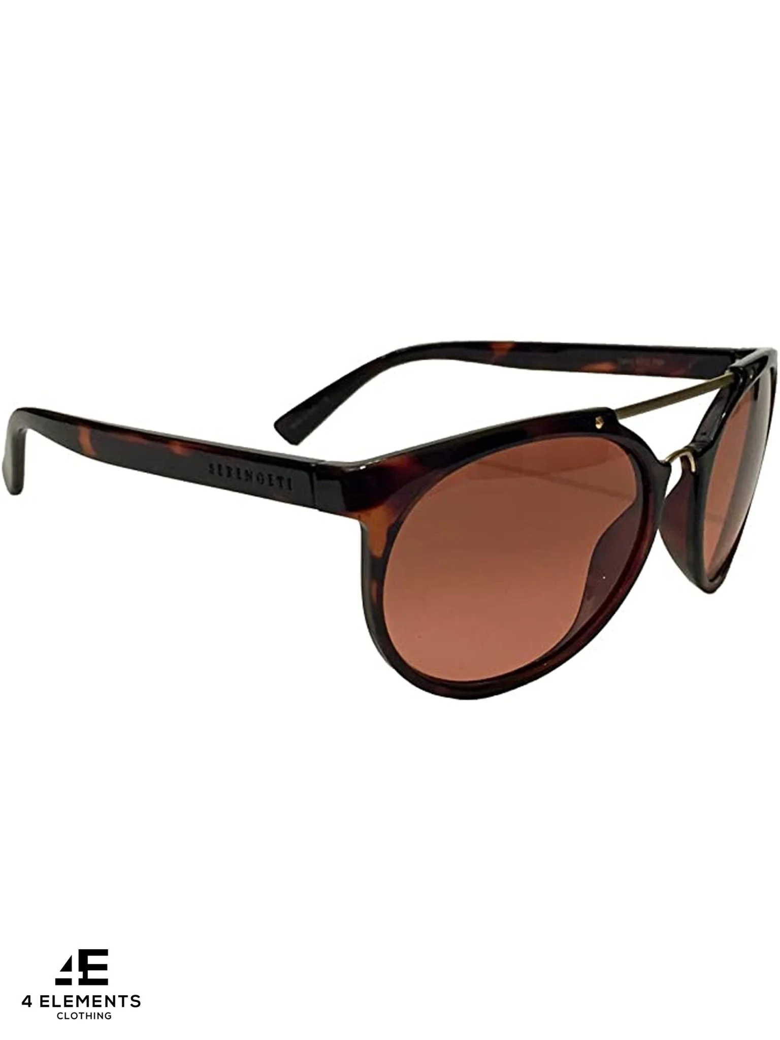 serengeti - Unisex Lerici Sunglasses - Shiny Tortoise/Satin Soft Gold - Image 2