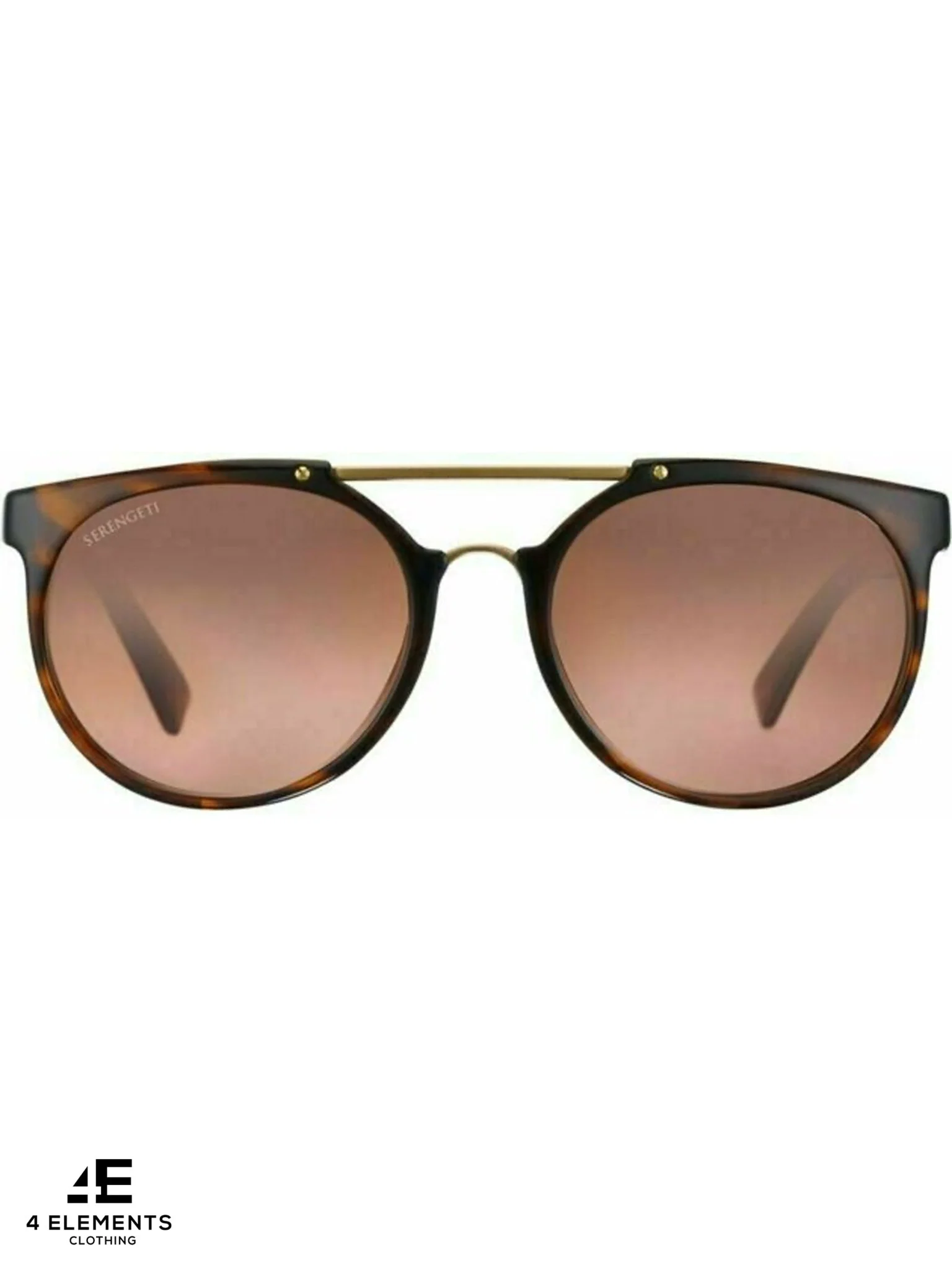 serengeti - Unisex Lerici Sunglasses - Shiny Tortoise/Satin Soft Gold - Image 5