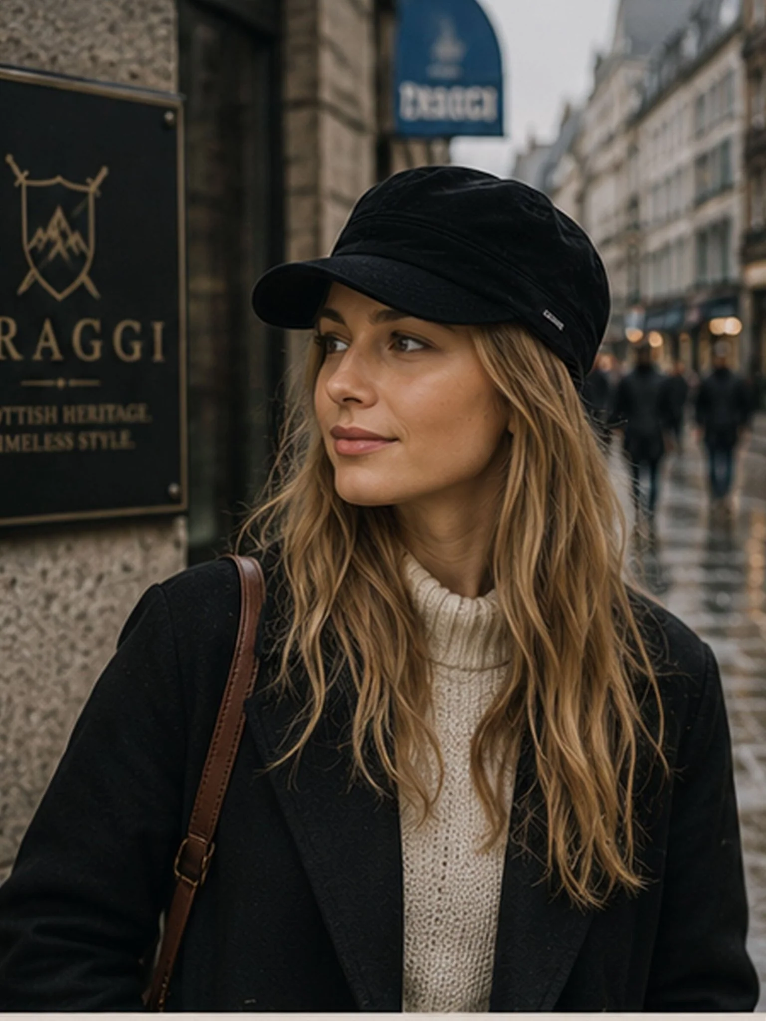 Craggi Black Velvet Newsboy Cap for Women – ladies Baker Boy Hat | Peaky Blinders Style Flat Cap | Soft Gatsby Hat for Casual, Festival & Smart Wear