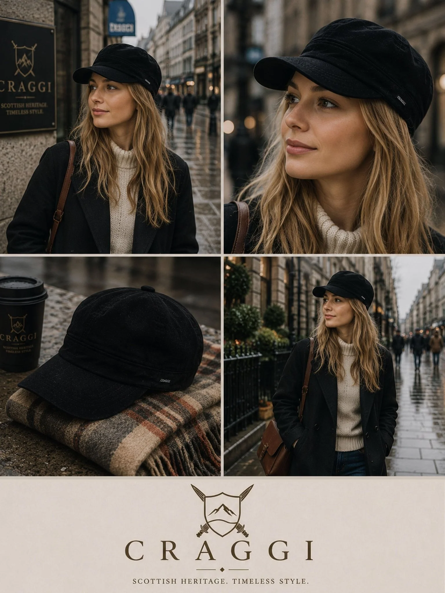 Craggi Black Velvet Newsboy Cap for Women – ladies Baker Boy Hat | Peaky Blinders Style Flat Cap | Soft Gatsby Hat for Casual, Festival & Smart Wear - Image 5